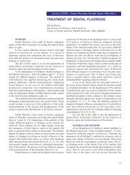 TREATMENT OF DENTAL FLUOROSIS - Journal of IMAB