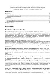 Compter, calculer Ã  l'Ã©cole primaire : bibliographie - CRDP Basse ...