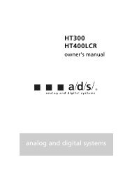 analog and digital systems HT300 HT400LCR - Directed Electronics ...