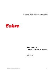 Sabre Red Workspace - Hotel eServices