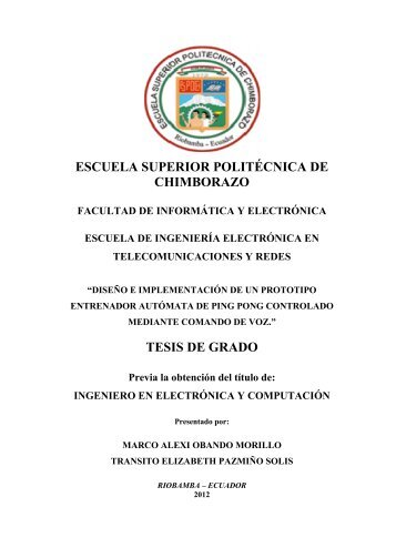 DSpace ESPOCH - Escuela Superior PolitÃ©cnica de Chimborazo