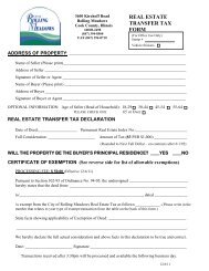 REAL ESTATE TRANSFER TAX FORM - City of Rolling Meadows