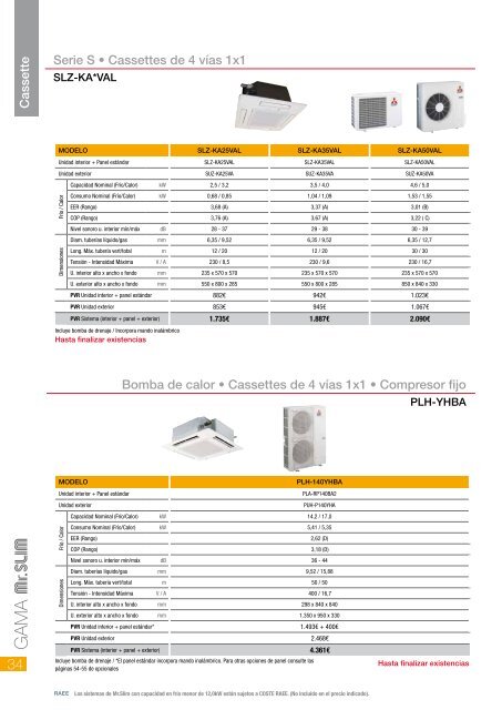 tarifa mitsubishi electric 2013