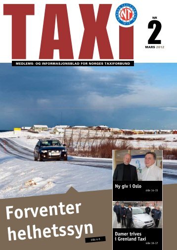 TAXI nr. 2/12 - Norges Taxiforbund