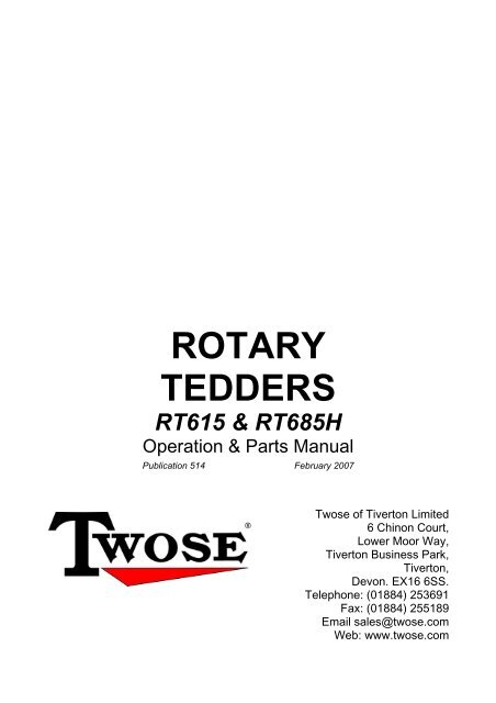 rotary tedders rt615 & rt685h - Twose