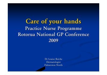 Care of your hands - General Practice Conference & Medical ...