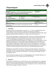 Tilsynsrapport - COSL Drilling Europe AS