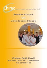 Brochure d'accueil USI UnitÃ© de Soins Intensifs Clinique ... - Chirec