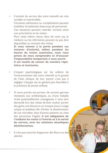 Brochure d'accueil USI UnitÃ© de Soins Intensifs Clinique ... - Chirec