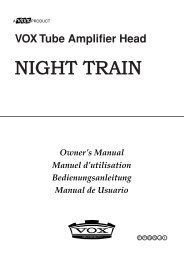 Night Train owner's manual - The VOX Showroom