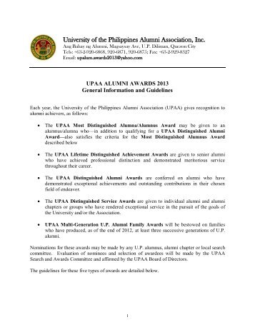 UPAA Guidelines and Forms.pdf - UPLB Office of Alumni Relations