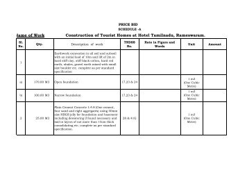 Schedule for Rameswaram - Tamilnadu Tourism