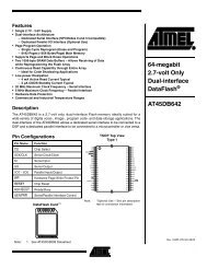 64-megabit 2.7-volt Only Dual-interface DataFlash AT45DB642