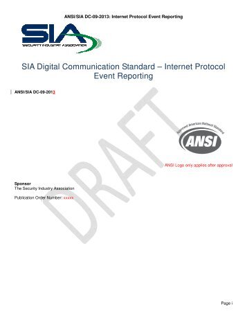 DC-09 Preparing for ANSI Public Review - Security Industry ...