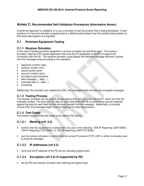 DC-09 Preparing for ANSI Public Review - Security Industry ...