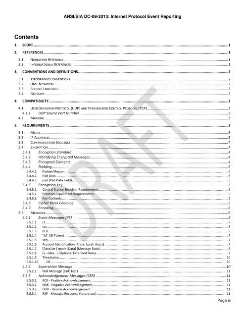 DC-09 Preparing for ANSI Public Review - Security Industry ...