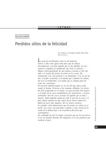 Perdidos sitios de la felicidad - Casa de las AmÃ©ricas