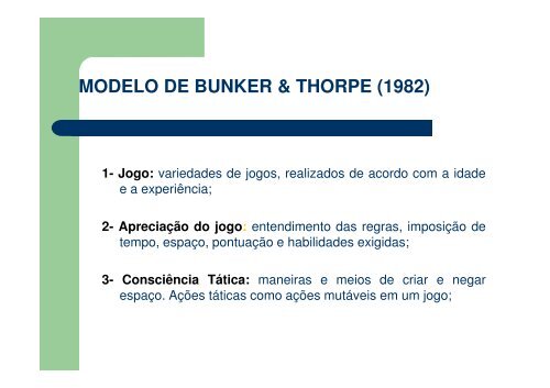 A METODOLOGIA DE ENSINO DOS ESPORTES : O ...