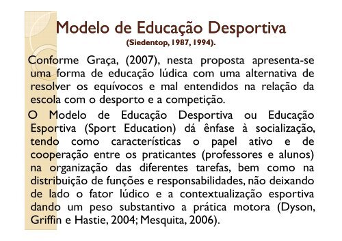 A METODOLOGIA DE ENSINO DOS ESPORTES : O ...