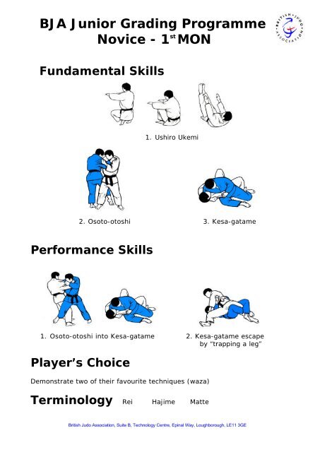 Mon grading pictorial guide - British Judo Association