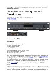 Test Report: Parasound Zphono-USB Phono Preamp - DSM Audio