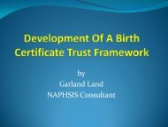 Development of a Birth Certificate Trust Framework