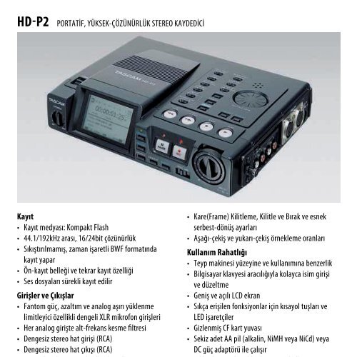 Tascam Cep KataloÄu 2013(5mb) - Radikal