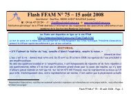 Flash FFAM - N° 59 – 23 septembre 2006