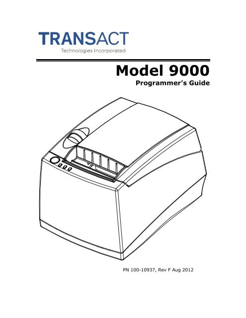 Ithaca 9000 Programmer's Guide - TransAct