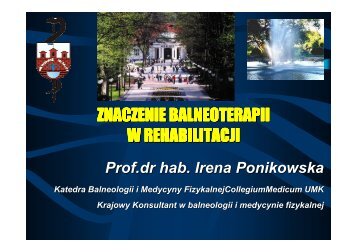 ZNACZENIE BALNEOTERAPII W REHABILITACJI