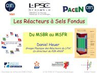 Les Réacteurs à Sels Fondus - Cenbg - IN2P3
