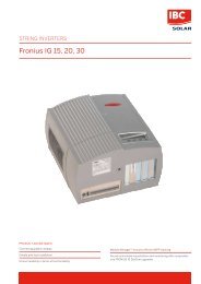 Fronius IG 15, 20, 30 - Fibat