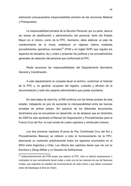 el sistema unsas y la fuerza de paz combinada cruz del sur - Peace ...