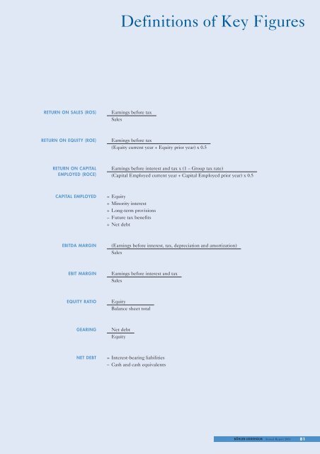 Annual Report 2001 - Bohler Uddeholm materializing visions