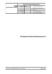 GP Systems Interface Requirements - NHS Connecting for Health