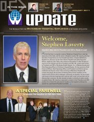 Stephen Laverty Welcome, Stephen Laverty - Waterbury Hospital