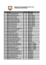 PREMIACIÃN ADMINISTRATIVA 2013 LISTADO DE ACEPTADOS ...