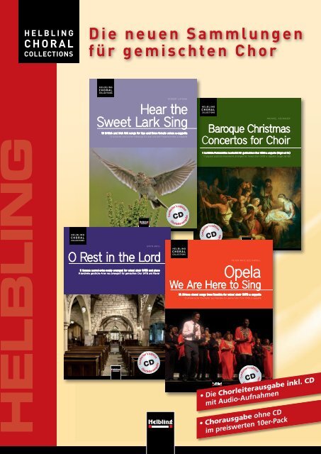 Die neuen Sammlungen fÃ¼r gemischten Chor - Helbling Verlag