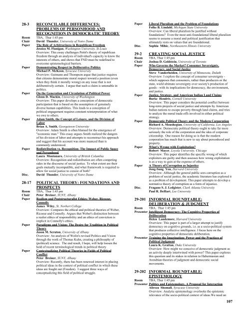 2006 Conference Program - Midwest Political Science Association
