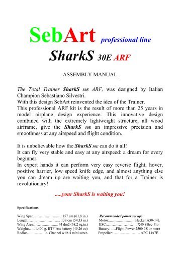 Shark S 30E ENGLISH ASSEMBLY INSTRUCTION - Sebart