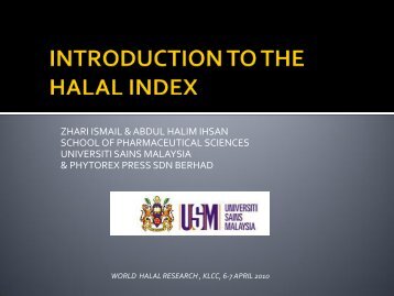 zhari ismail & abdul halim ihsan school of pharmaceutical sciences ...