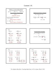 1-8 Solving Equations by Multiplying or Dividing - Math Slide Show