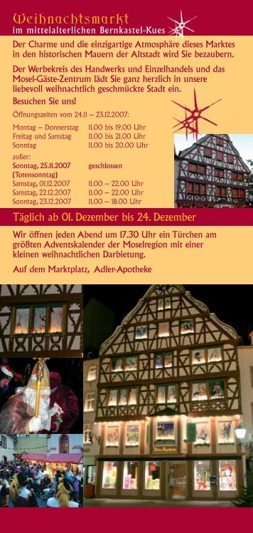 Bernkastel-Kues Weihnachtsmarkt