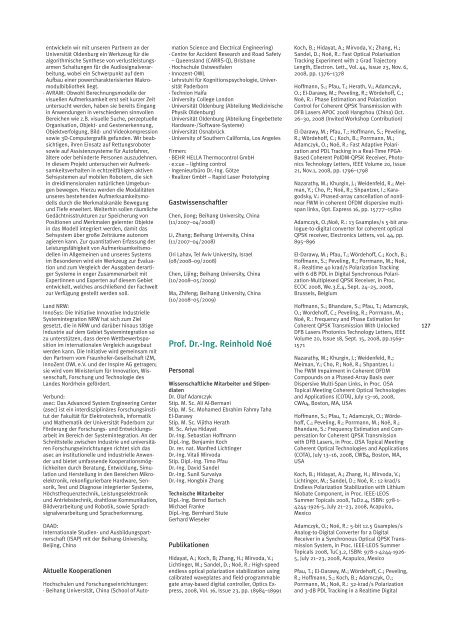 Jahresbericht 2008 - Optische Nachrichtentechnik und ...