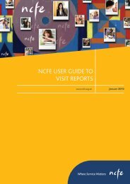 NEW4172 User Guide to Visit Reports - NCFE
