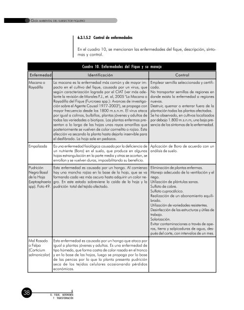 GuÃ­a ambiental del subsector fiquero - Agronet