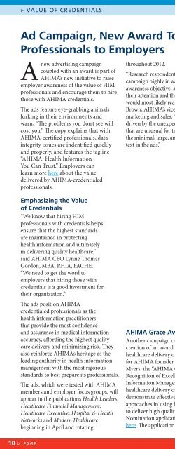 AHIMA Advantage - AHIMA Body of Knowledge - American Health ...