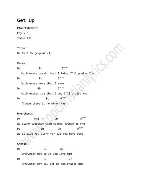 planetboom - Unshakeable, download, Chords, Lyrics