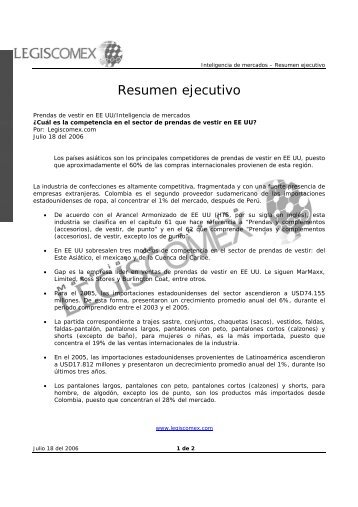 Resumen ejecutivo - Legis Comex