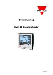 Bruksanvisning EM26 96 Energianalysator - Carlo Gavazzi AB